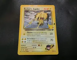 Rocket's Zapdos 15/132 Holo Celebrations Classic Collection Pokemon Card NM - Image 1