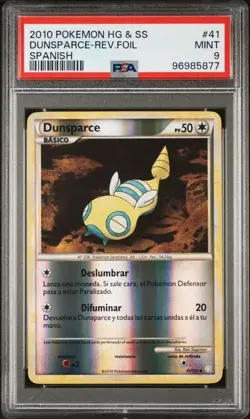 *POP 1* PSA 9 Dunsparce 2010 Pokemon Heartgold & Soulsilver Spanish #41 Rev Holo - Image 1