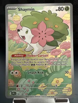 Shaymin 185/182 Illustration Rare Destined Rivals Pokemon Holo Near Mint - Image 1