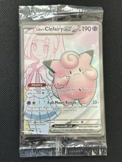 Pokemon TCG SV Promo - SEALED Lillie’s Clefairy ex SVP 195 Full Art Promo EN - Image 1