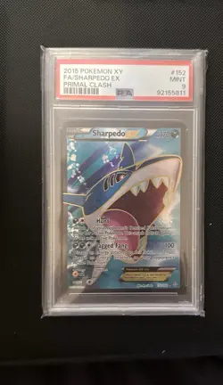 Pokemon Sharpedo Ex Full Art XY primal Clash PSA 9 - Image 1