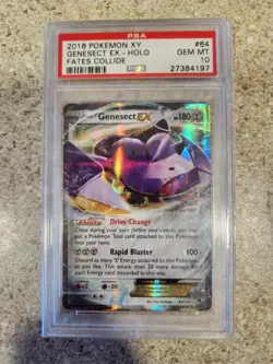 PSA 10 - 2016 Pokemon XY Fates Collide Genesect EX Holo 64/124 - GEM MINT Pop 50 - Image 1