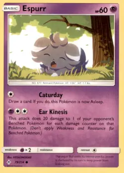 ESPURR 79/214 COMMON UNBROKEN BONDS POKEMON NEAR MINT - Image 1