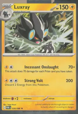 LUXRAY 028/088 RARE PERFECT ORDER POKEMON NEAR MINT - Image 1
