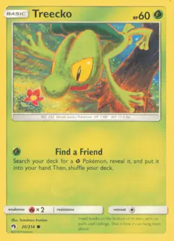 TREECKO 20/214 COMMON LOST THUNDER POKEMON NEAR MINT - Image 1