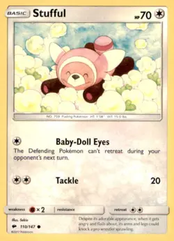 STUFFUL 110/147 COMMON BURNING SHADOWS POKEMON NEAR MINT - Image 1