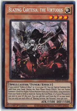 Dueling Heroes Prismatic Secret Rare MP23-EN162 Blazing Cartesia, the Virtuous - Image 1