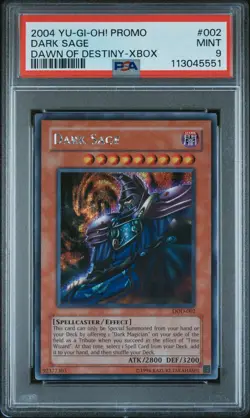 2004 Yu-Gi-Oh Dark Sage Dawn of Destiny XBOX Promo DOD-002 PSA 9 - Image 1