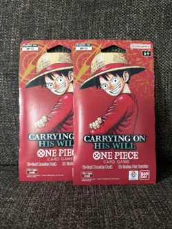 One Piece TCG OP-13 Carrying On His Will Sleeved Booster Pack English Lot of 2 - Image 1