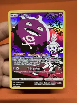 Pokemon Koffing Holo TCG Card Secret Rare Cosmic Eclipse Full Art 243/236 LP/NM - Image 1