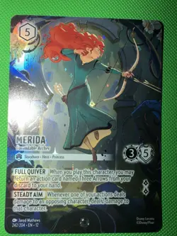Disney Lorcana Merida - Formidable Archer (Iconic) 242/204 Wilds Unknown Holo - Image 1