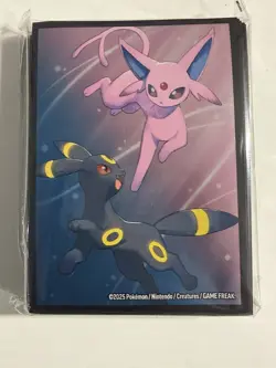 ✨ Umbreon Espeon Sleeves (65 Pack) Pokemon Prismatic Evolutions TCG Card Sleeve - Image 1