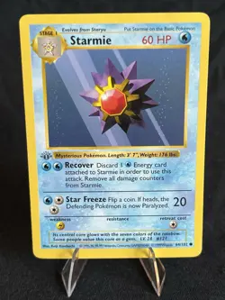 Starmie Pokemon Card WOTC 1st Edition Base Set Shadowless 64/102 LP - Image 1