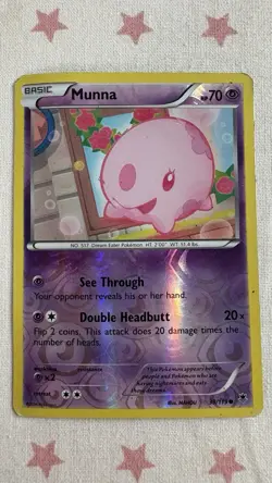 Munna 39/119- Phantom Forces Reverse Holo Pokemon TCG Card - Image 1