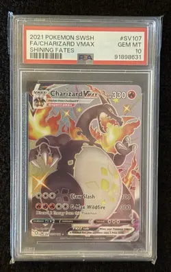 Pokemon Charizard VMAX Shining Fates SV107/SV122 PSA 10 - Image 1
