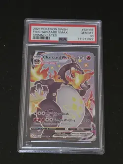 Pokemon TCG Charizard VMAX Shining Fates SV107/SV122 PSA 10 Gem Mint - Image 1