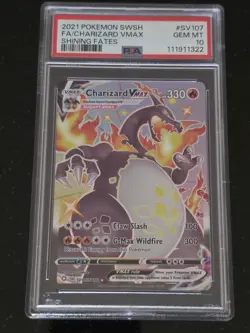 Pokemon TCG Charizard VMAX Shining Fates SV107/SV122 PSA 10 Gem Mint - Image 2