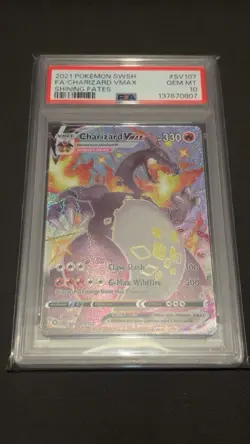 Pokemon TCG Charizard VMAX Shining Fates SV107/SV122 PSA 10 Gem Mint - Image 1