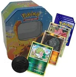 Pokemon Cards Gift Tin Bundle - Booster & Coin & 20x Card Bulk Joblot - Image 1