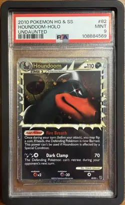 Pokemon TCG Houndoom Prime 82/90 Undaunted PSA 9 - Image 1
