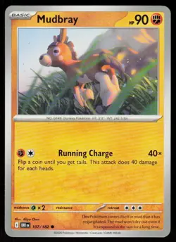 Mudbray 107/182 Common Destined Rivals Pokemon Near Mint - Image 1