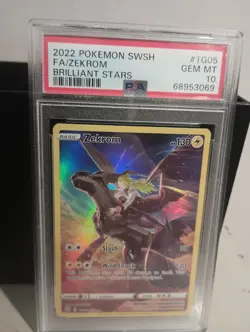 Zeckrom Trainer Gallery Brilliant Stars PSA 10 - Image 1