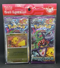 Pikachu 100/SV-P Holo Paradoks Andalan PROMO PACKS Exclusive Pokemon Indonesia - Image 1
