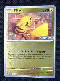 Pikachu 100/SV-P Holo Paradoks Andalan PROMO PACKS Exclusive Pokemon Indonesia - Image 2