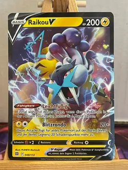 Raikou V 048/172 Strahlende Sterne Deutsch NM Pokemon - Image 1