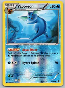 Vaporeon Ancient Origins 22/98 Reverse Holo NM - Image 1