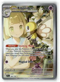 Lillie's Ribombee 164/159 Illustration Rare Journey Together Pokemon NM b3 #2 - Image 1