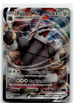 Aggron VMAX 097/172 Holo VMAX Rare Brilliant Stars Pokemon NM b6 - Image 1