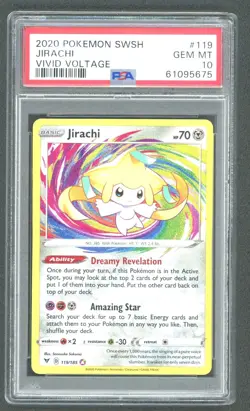 Pokemon Jirachi Vivid Voltage Amazing Rare #119 PSA 10 Gem Mint - Image 1