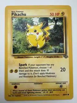 Pikachu 60/64 Jungle Pokemon Unlimited LP Common - Image 1