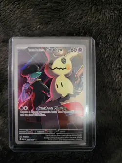 Team Rocket's Mimikyu Pokemon TCG Full Art Holo Illus Rare 238/217 EN 2024 - Image 1