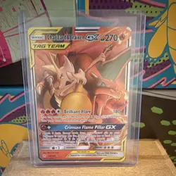 Pokemon TCG Charizard & Braixen GX 22/236 Sm-Cosmic Eclipse TAG TEAM Holo - Image 1