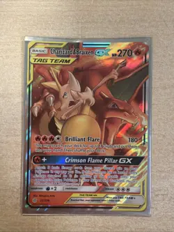 Pokemon TCG Charizard Braixen Tag Team GX Cosmic Eclipse 22/236 Holo Ultra Rare - Image 1