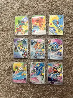 Pokemon TCG First Partner Illustration Collection Series 1 Full Set of 9 Cards - Image 1