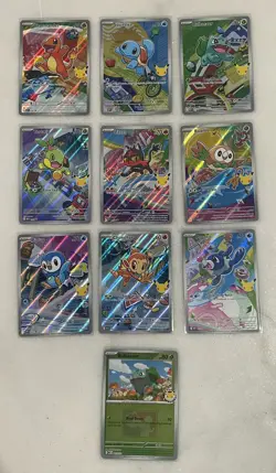 Pokemon TCG First Partner Illustration Collection Starters series 1 set of 9 - Image 1