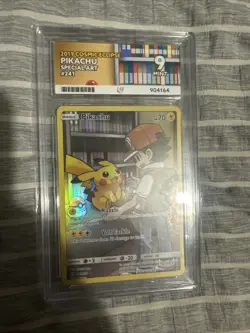 Pikachu 241/236 Secret Rare Holo Cosmic Eclipse 2019 Pokemon TCG Ace 9 Mint - Image 1