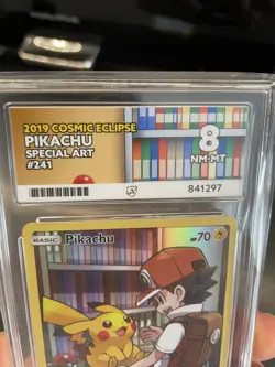 Pikachu 241/236 Secret Rare Holo Cosmic Eclipse 2019 Pokemon TCG Ace 8 NMT - Image 1