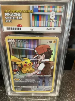 Pikachu 241/236 Secret Rare Holo Cosmic Eclipse 2019 Pokemon TCG Ace 8 NMT - Image 3