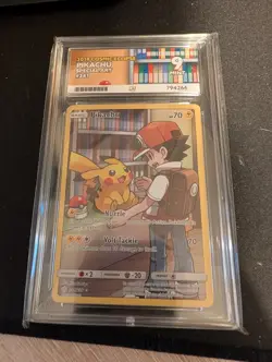 Pokemon Pikachu TCG Secret Rare Cosmic Eclipse Full Art Card 241/236 Ace 9 - Image 1