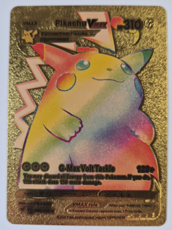 Rare Rainbow Gold Pikachu VMax Card 44/185 - Image 1