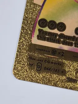 Rare Rainbow Gold Pikachu VMax Card 44/185 - Image 2