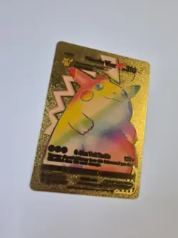 Rare Rainbow Gold Pikachu VMax Card 44/185 - Image 3