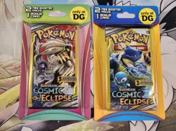 2xPokemon TCG Sun & Moon Cosmic Eclipse Mini Booster 2-Pack + Bonus Card ENG - Image 1