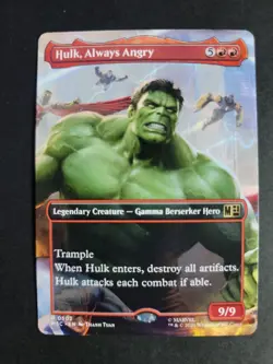 Hulk, Always Angry (Borderless) Rare Marvel Super Heroes Commander - Image 1
