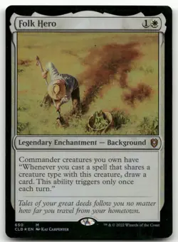 Folk Hero #650 (Foil) (MP) Baldur's Gate CLB Magic MTG - Image 1