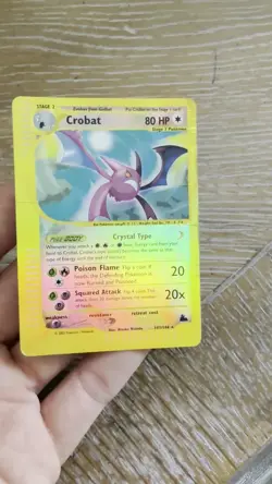 Crobat CRYSTAL 147/144 Skyridge Reverse Holo Secret Rare Pokemon TCG Heavy Play - Image 2